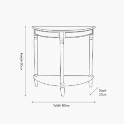 Alternative view of Pacific Heritage Olive Pine Wood Half Moon Console Table