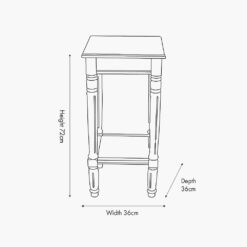 Alternative view of Pacific Heritage Olive Pine Wood Accent Table