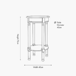Alternative view of Pacific Heritage Olive Pine Wood Round Accent Table