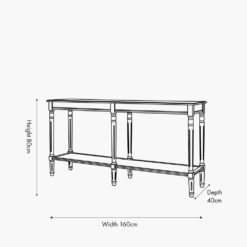 Alternative view of Pacific Heritage Olive Pine Wood Large Console Table