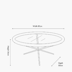 Alternative view of Pacific Elwood Clear Glass and Black Fir Wood Effect Coffee Table