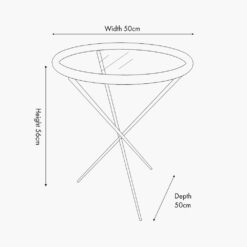 Alternative view of Pacific Elwood Clear Glass and Black Fir Wood Effect Side Table