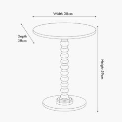 Alternative view of Pacific Margot Mulberry Wood Bobble Side Table