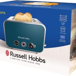 Alternative view of Russell Hobbs 26431 Distinction 2 slice Toaster - Ocean Blue
