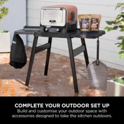 Alternative view of Ninja 4718J800EUUK Woodfire Universal Adjustable Stand & Side Table - Black