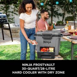 Alternative view of Ninja FB131UKGY FrostVault 30QT/28L Hard Cooler with Dry Zone - Slate Grey