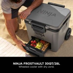 Alternative view of Ninja FB230UKGY Ninja FrostVault 30QT/28L Wheeled Cooler with Dry Zone - Slate Grey