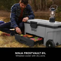 Alternative view of Ninja FB265EUUKGY Ninja FrostVault 65QT/61L Wheeled Cooler with Dry Zone - Slate Grey