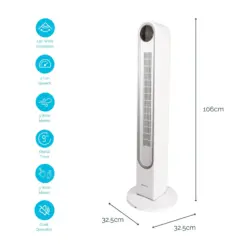 Alternative view of Rediffusion REDAC06WT Halo 42" Digital Tower Fan - White