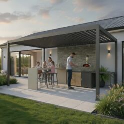 Alternative view of Nova - Cook Cab Outdoor Kitchen Workstation - Grey