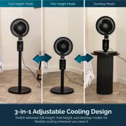 Alternative view of Rediffusion REDAC04BK Air360 Oscillating Fan - Black