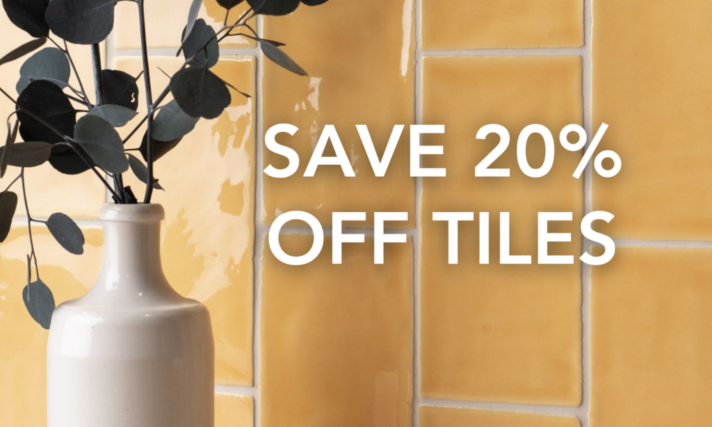 Throughout June, enjoy 20% off all tiles at Romerils, with free delivery, free parking and expert advice from our experienced team.